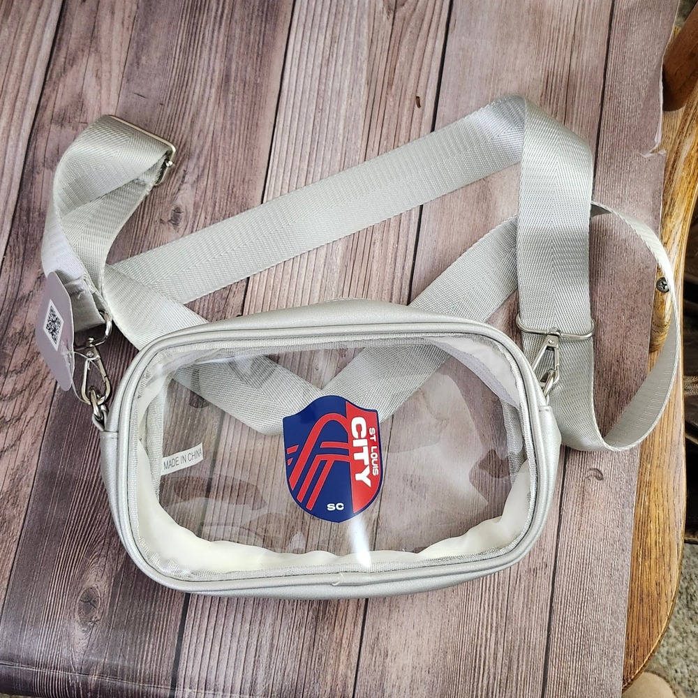 St Louis City SC Clear Belt Bag Silver Stadium Approved Crossbody MLS Soccer